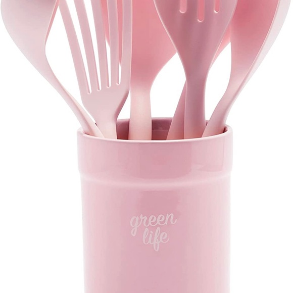 GreenLife Cooking Tools and Utensils, 7 piece Nylon and Wood Kitchen Set - Picture 2 of 5